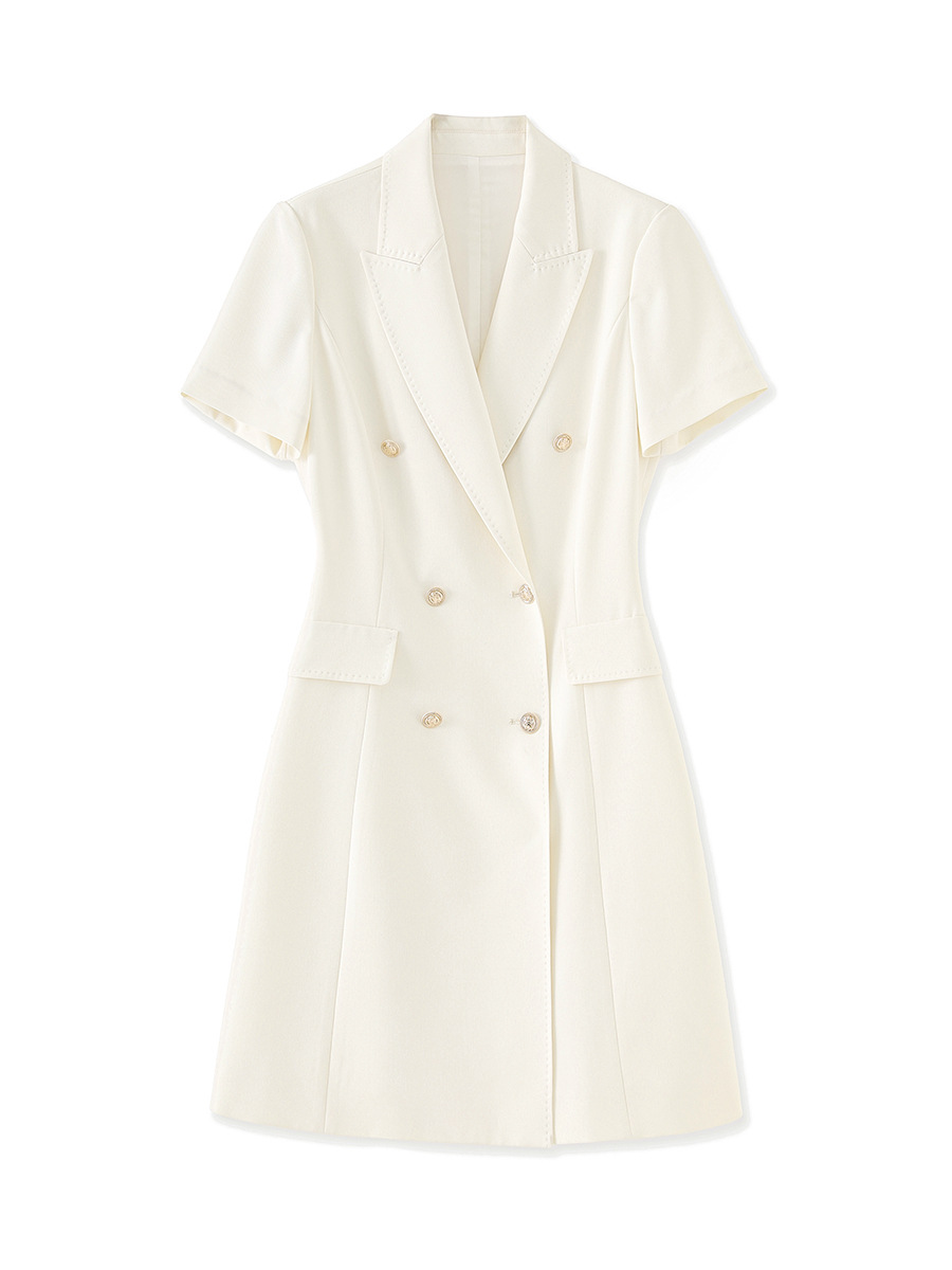 Đầm blazer nữ công sở ve áo hai bên ngực, eo thon gọn, dáng suông nhẹ — Màu xanh lục nhạt