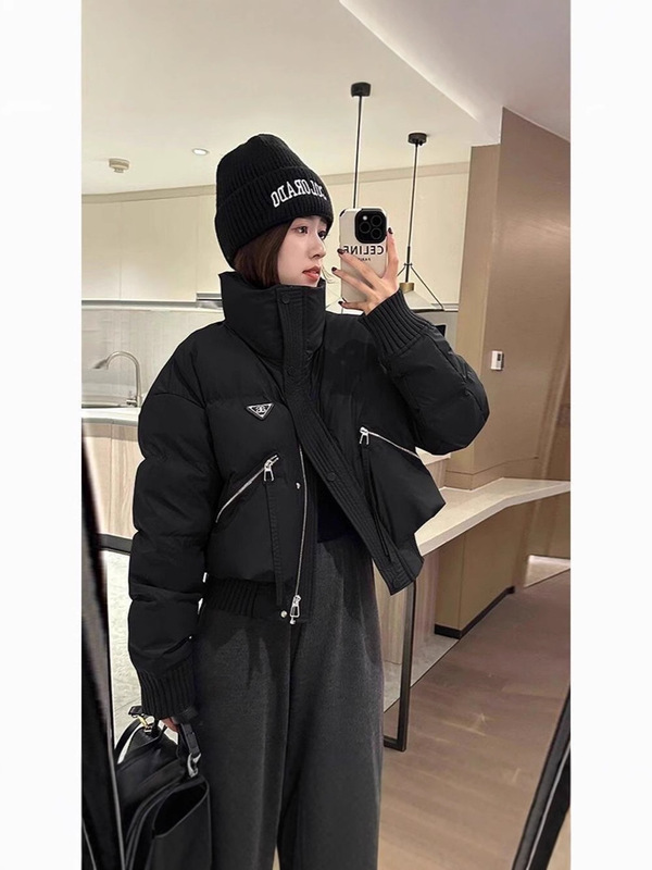 羽绒棉服女冬季2025年新款设计感小个子宽松加厚保暖立领棉衣外套|undefined