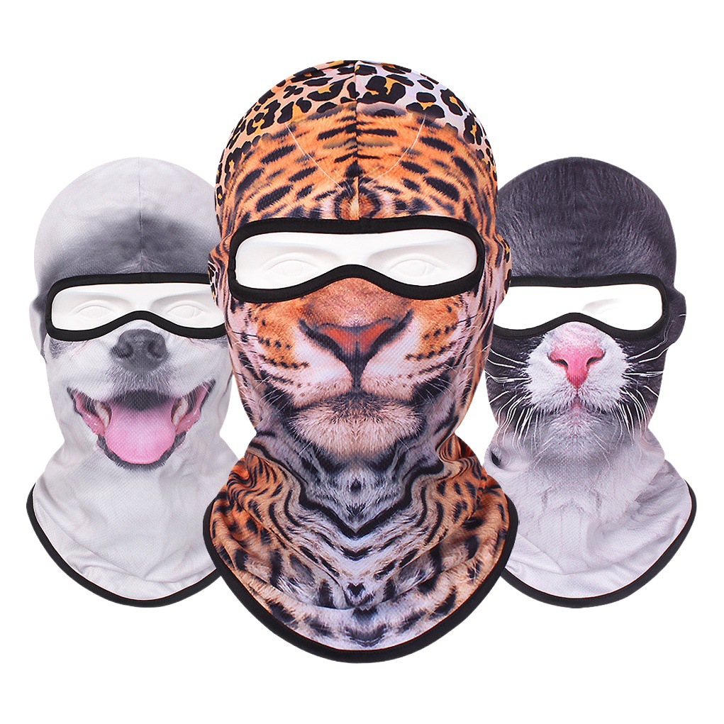 Sudor absorbente máscara transpirable de secado rápido para hombres y mujeres ciclismo al aire libre bicicleta protección solar sombrero lindo mascota sombrero animal bufanda