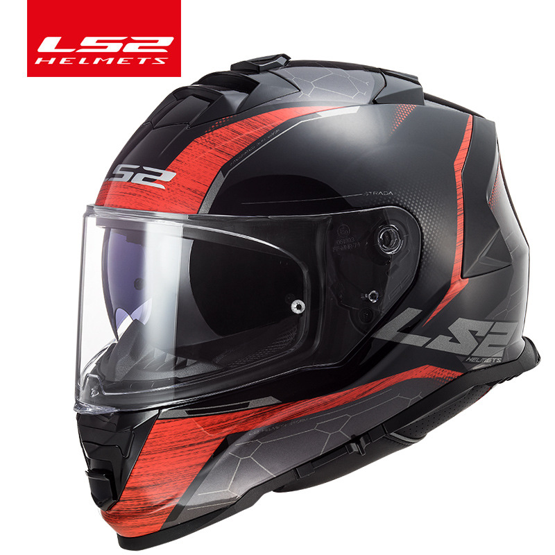 LS2 casco de la motocicleta anti-niebla casco completo hombres y mujeres doble lente motocicleta corriendo casco 3C certificación Four Seasons universal FF800