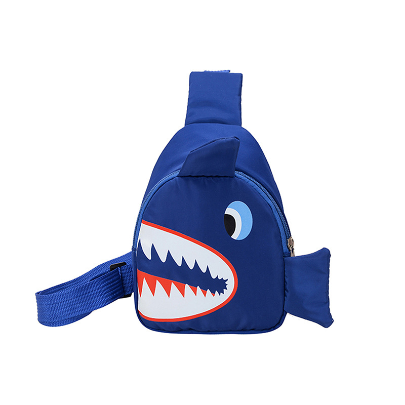 Nuevo bolso de pecho de los niños de dibujos animados lindo tiburón Bolsa de Comercio Exterior al por mayor de nylon monedero niños bebé bandolera