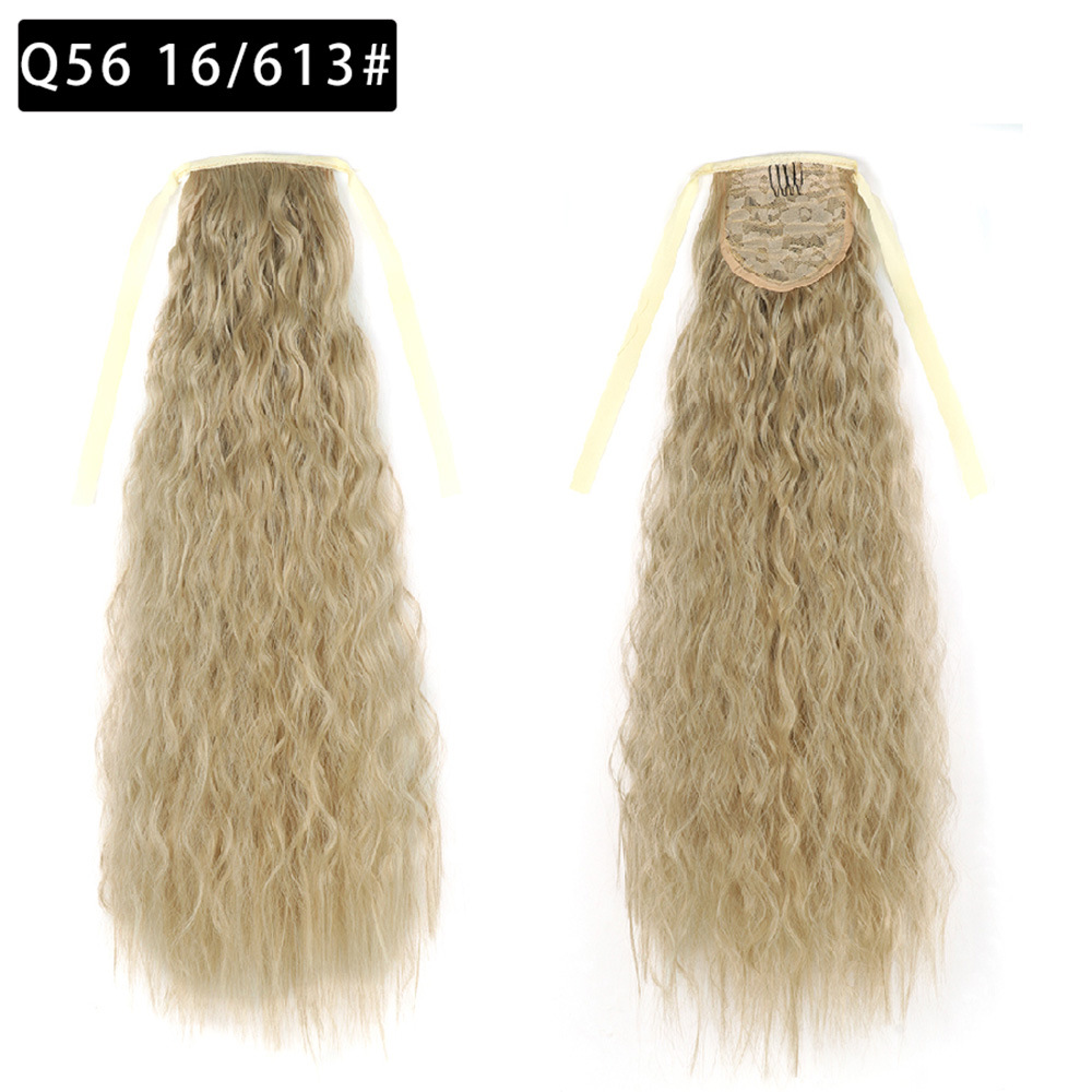 Peluca de cola de caballo de longitud media tiktok Red Seamless correa de maíz Cola de Caballo caliente multicolor fábrica al por mayor