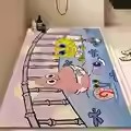 SpongeBob SquarePants E 스타일 실크 후프 욕실 매트