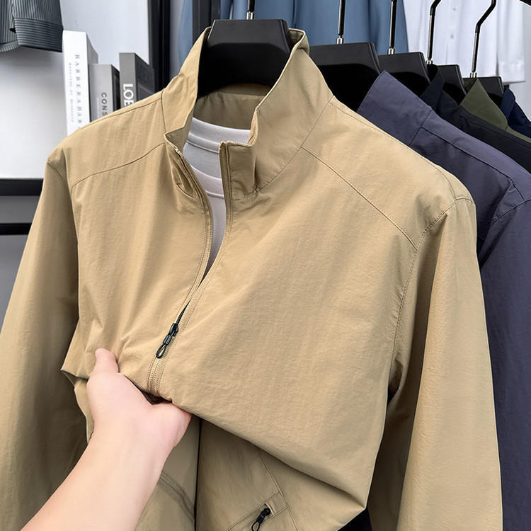 2026 Spring and Autumn Stand Collar Men's Windproof Jacket, High-Quality Cross-Border Plus Size Outdoor Hiking Jacket, Versatile Outerwear Top 2026 Spring and Autumn Stand Collar Men's Windproof Jacket, High-Quality Cross-Border Plus Size Outdoor Hiking Jacket, Versatile Outerwear Top