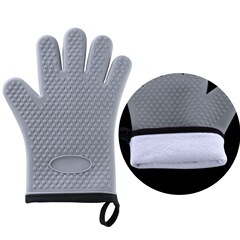 Cross-border insulated five-finger anti-scalding gloves, heat-resistant oven gloves, microwave oven heat-insulating gloves, baking silicone cloth gloves