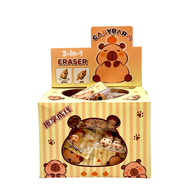 Cute Cape Set de lápices Borrador Nuevo lápiz Protección para estudiantes de escuela primaria Artículos de papelería de aprendizaje Regalos navideños