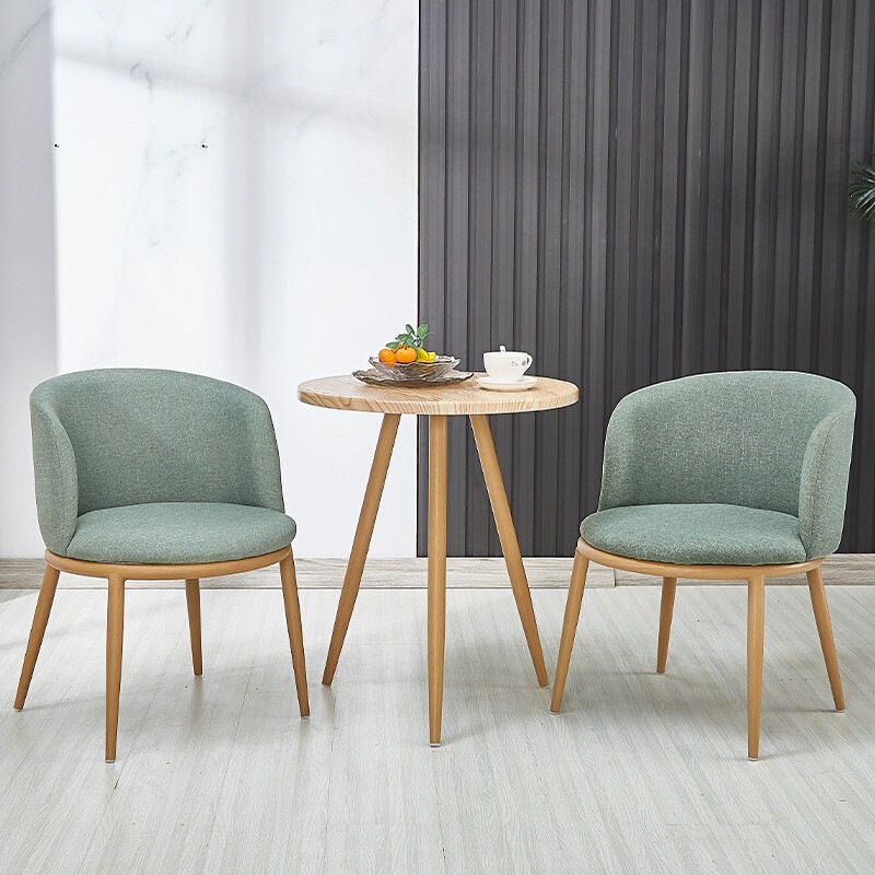 Nordic modern minimalist faux-wood dining table and chair set for small spaces, balcony creative leisure table and chairs, business meeting table Nordic modern minimalist faux-wood dining table and chair set for small spaces, balcony creative leisure table and chairs, business meeting table