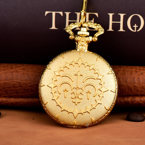 Cross-border golden queen wand thick chain quartz pocket watch manufacturer wholesale quartz watch quartz pocket watch