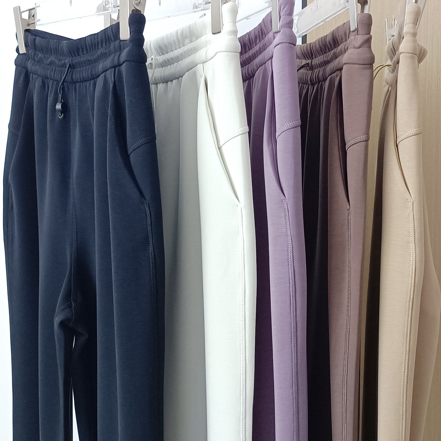 ルル レディース ストレート エアーパンツ ソフトストリーム ワイドレッグ スリム モーダル カジュアル ルーズ ハイウエスト カジュアルで多用途