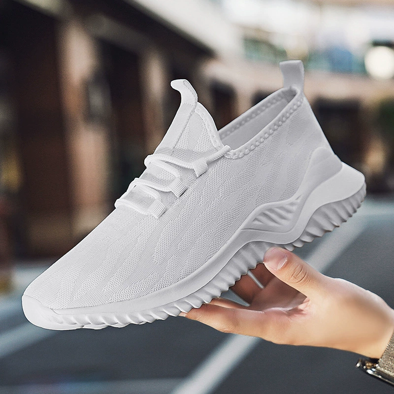 Спортивная мужская обувь летающая сетка обувь трансграничный плюс размер спортивной обуви Amazon AliExpress ленивая обувь оптом