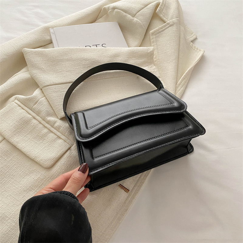 Bolso de color sólido casual de la calle 2024 nuevo bolso de mano casual nuevo bolso cuadrado pequeño simple de moda mujer