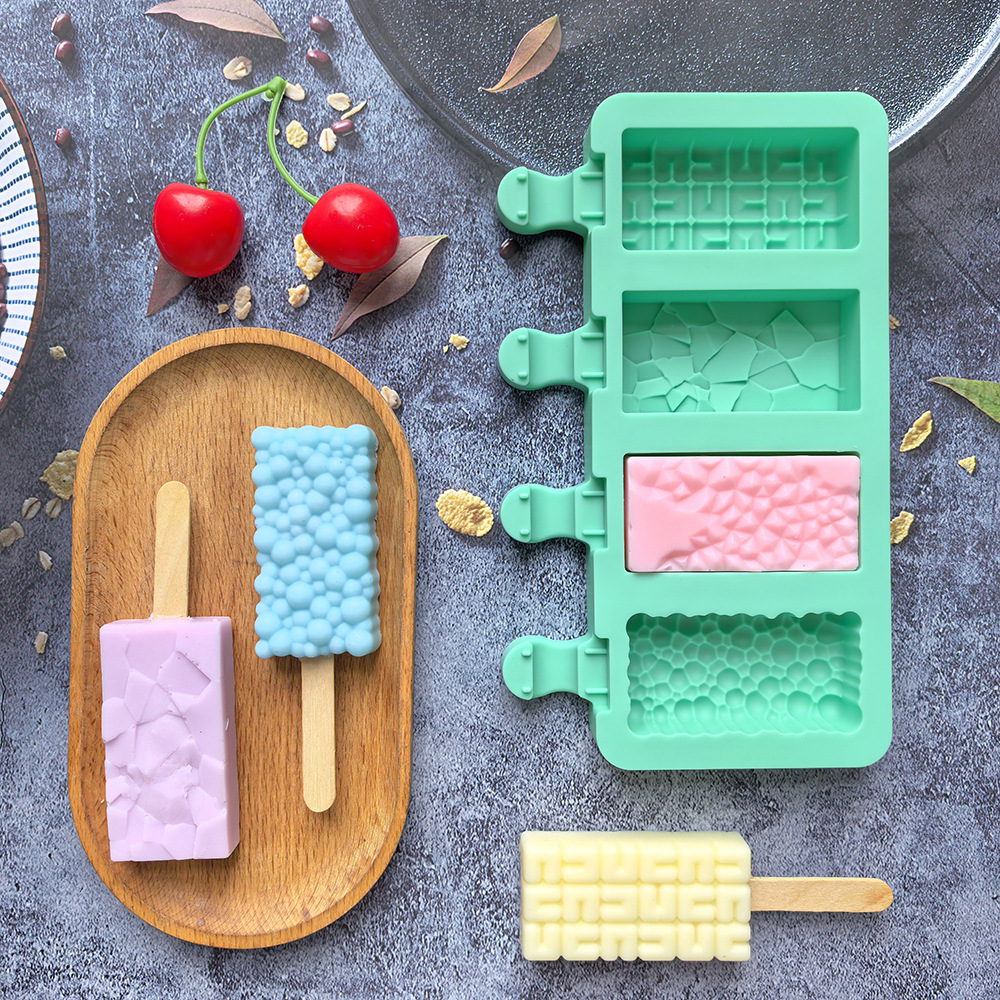 4 forma de burbuja helado 227 molde de silicona pastel helado pudín molde de postre jabón utensilios