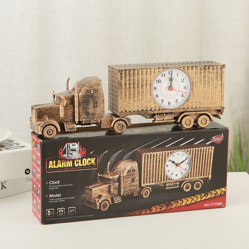 Bringing a tracting container truck alarm clock alarm