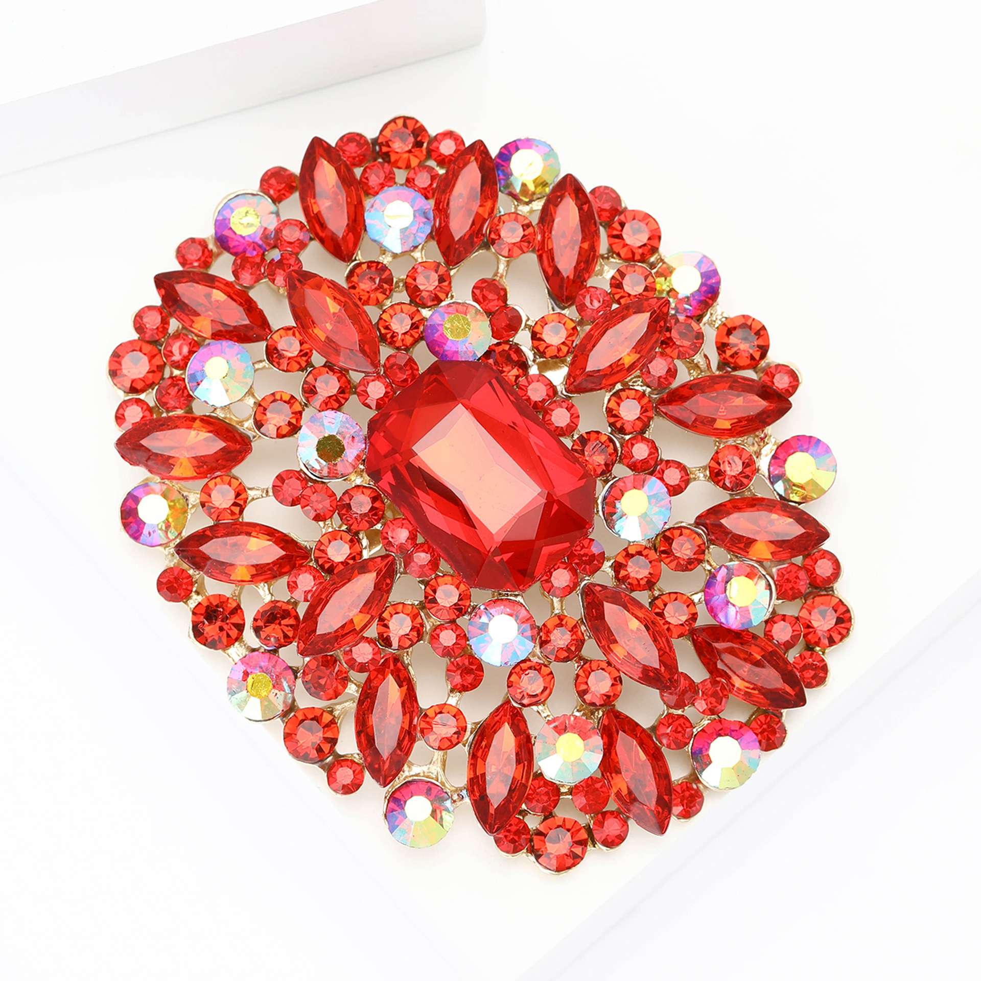 66g Weight Rhinestones Inlay Material Brooches Classification Business, Date, Cocktail Party Occasion Alloy Material Geometric Pattern All Seasons Season Women's Gender Retro Style Retro Pin Geometric Alloy Rhinestones Women's Brooches 12