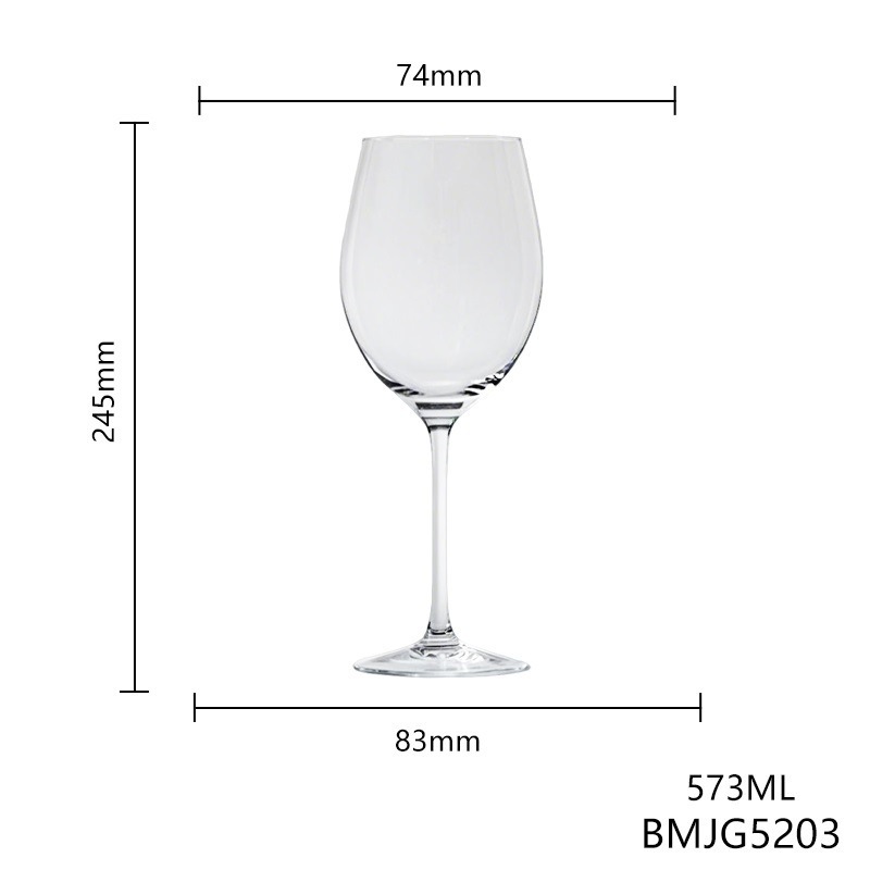 573ML 콜드 컷 톨 레드 와인 잔 BMJG5203