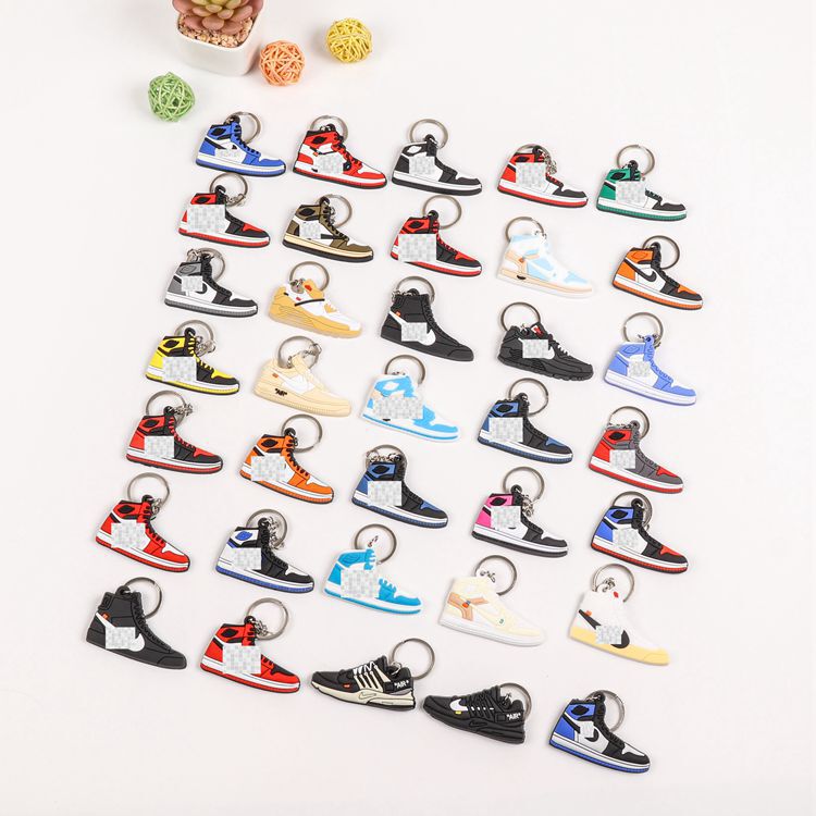 Jordan Basketball Shoes Keychain Pendant Pvc Soft Glue Book Backpack Car Keychain Pendant Small Gift Wholesale
