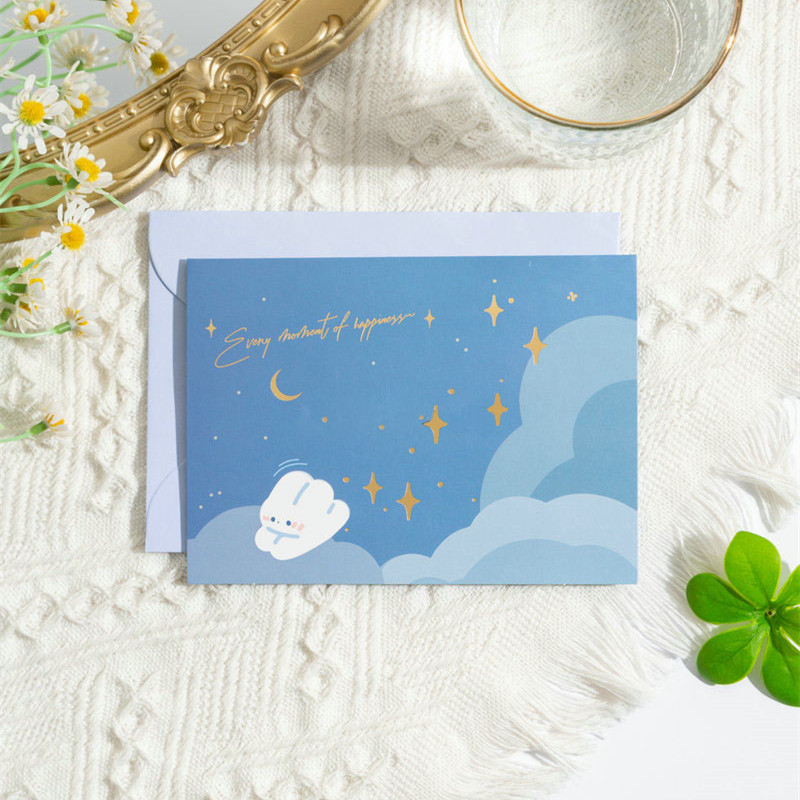 Tarjeta de felicitación con ramo de flores plegado en papel dorado para el Día de la Madre, tarjeta de felicitación con mensaje de bendición de floristería, sobre al por mayor