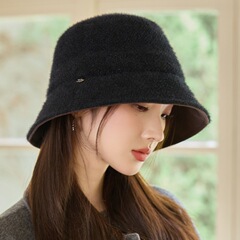 女秋冬韩版毛呢盆帽时尚百搭保暖渔夫帽日系户外休闲大头围显脸小