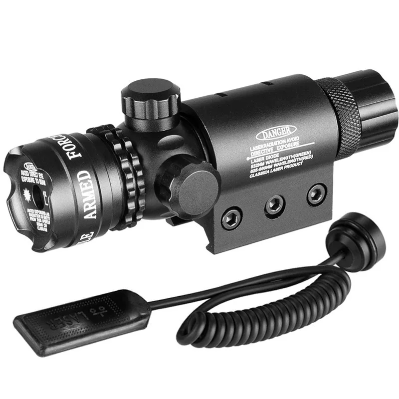 Big lamp with laser, adjustable flashlight, optics