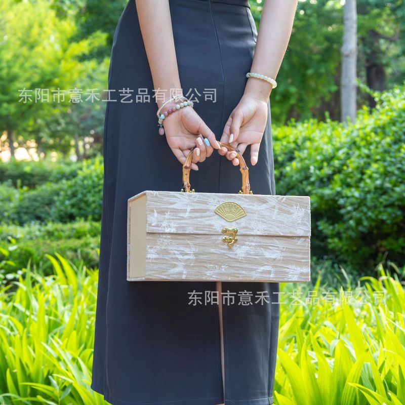 Hewan 2025 新製品 Shanhe Bamboo Rhythm 新しい中国風のベルベットのお土産ギフトボックスハイエンド竹ポータブルボックス|undefined