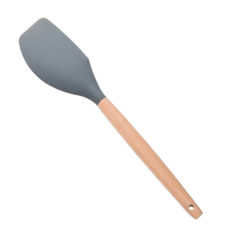 Cocina de silicona mango de madera 12 piezas conjunto de cocina de cocina de cocina antiadherente para hornear verduras fritas especiales