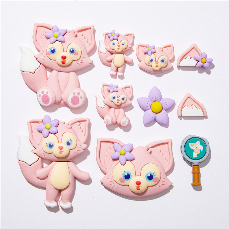 Cartoon linebel resin accessories diy mobile phone shell material package jewelry shoe buckle accessories earphone cover patch