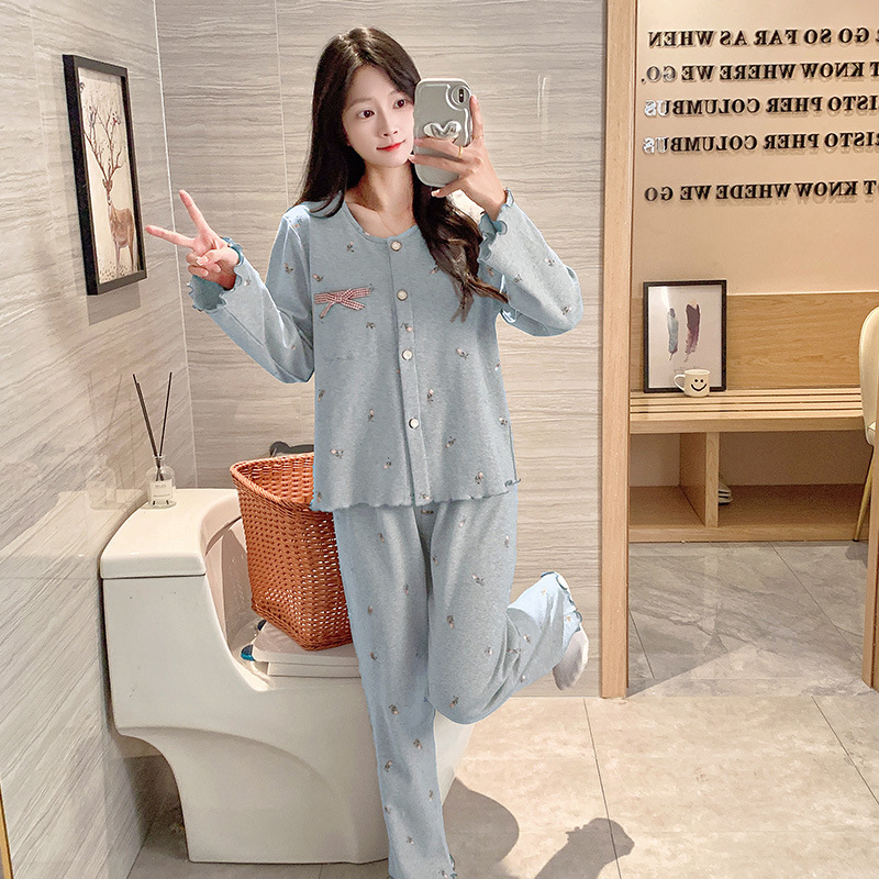 2025 Internet Celebrant Pajamas Women's High-end Style Small Wearing Long-sleeved Pants for suit Home Clothes for Students