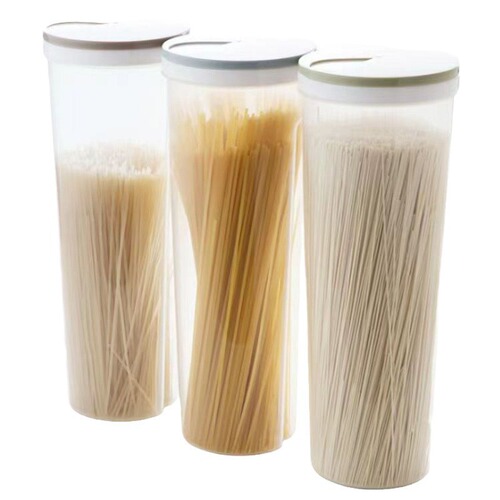 Kitchen noodle sealed jar food-grade plastic storage jar pasta bucket jar dried noodles quantitative divided jar storage box