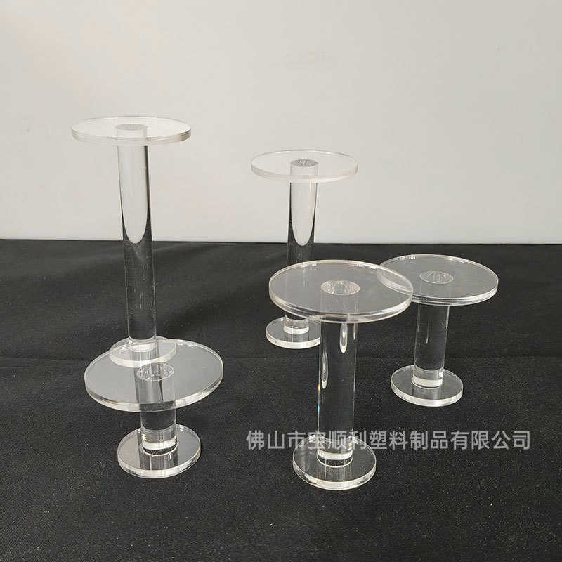 透明アクリルラウンドベースジュエリーディスプレイスタンド手作り高架デザートテーブル不規則なスタンドテーブル|undefined