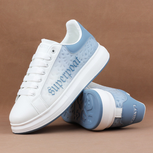 Men's and Women's Thick White Sneakers, Trendy Shoes, Couple's Edition, Casual and Sporty, Versatile Shoes