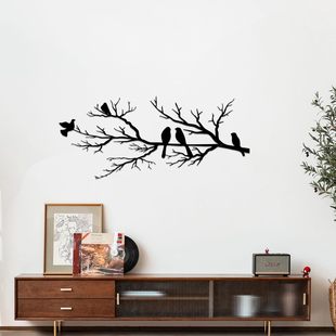 Iron Metal Wall Hanging Decorations Wall Art Wall Decorations Animal Wall Decorations Wall Hanging Cross-border Decorations Branch Birds
