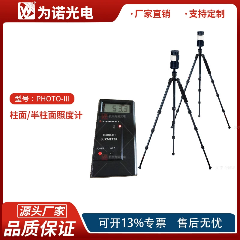 PHOTO-III стандартный цилиндрический измеритель освещенности, полуцилиндрический измеритель освещенности, самый маленький полуцилиндрический измеритель освещенности