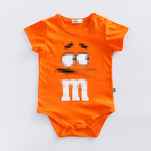 Baby climbing clothes summer short-sleeved one-piece clothes foreign trade Harbin clothes pure cotton thin cartoon printed newborn bag fart clothes