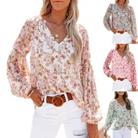 (Cross-border trading), spring shiffon flashlight, city style, Amazon, V-neckline