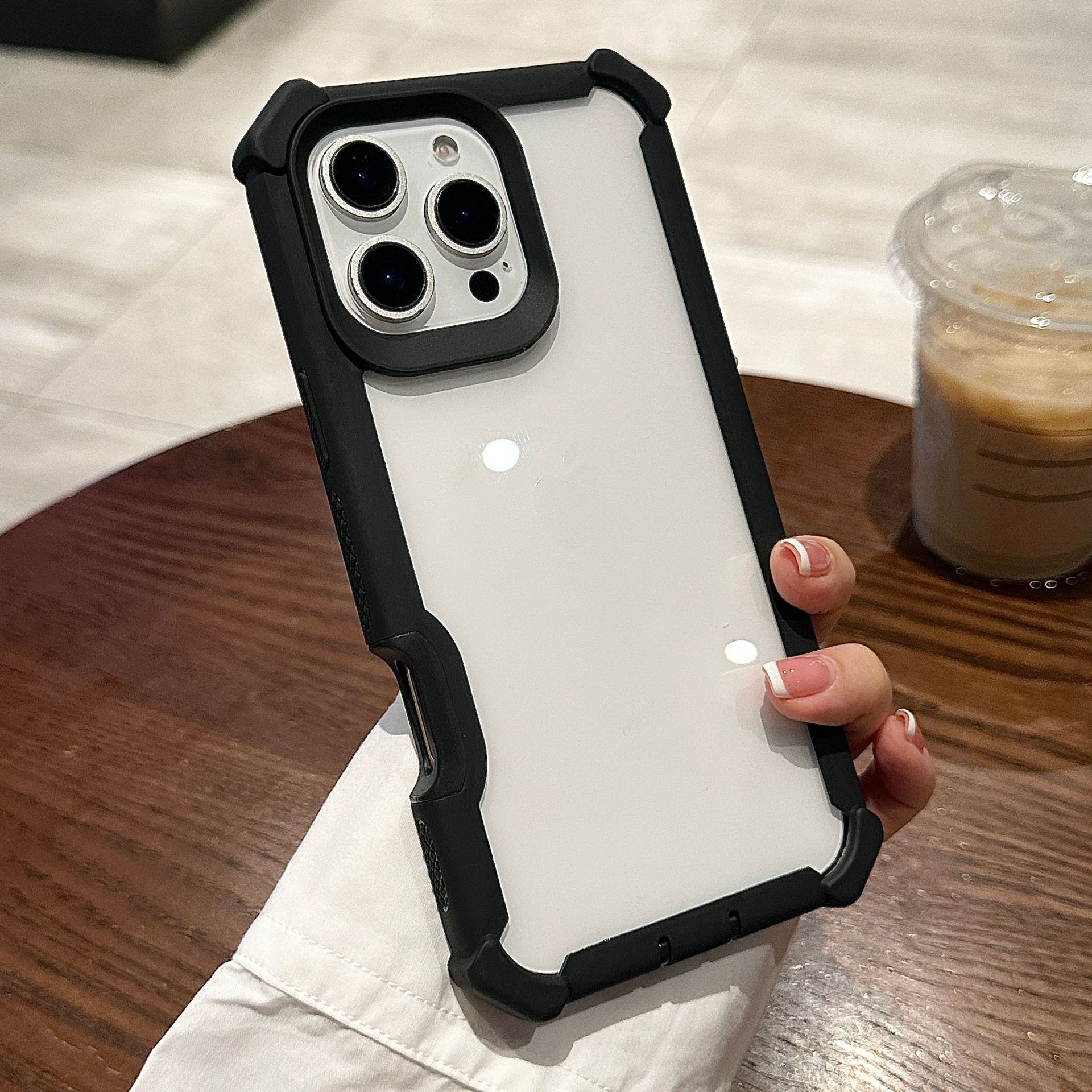 Nueva funda protectora transparente con succión magnética espacial transfronteriza, adecuada para iPhone 16 Pro Max y Apple 17 Air.