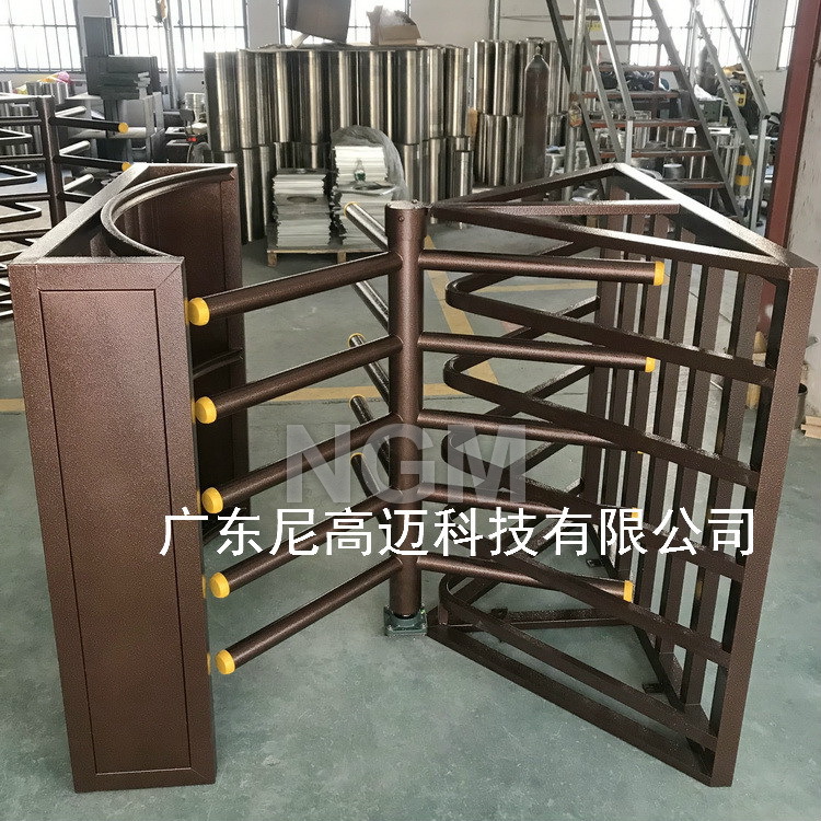 瓜州景区单向通道半高转闸 榆林窑出口禁行旋转门禁 烤漆颜色辊闸