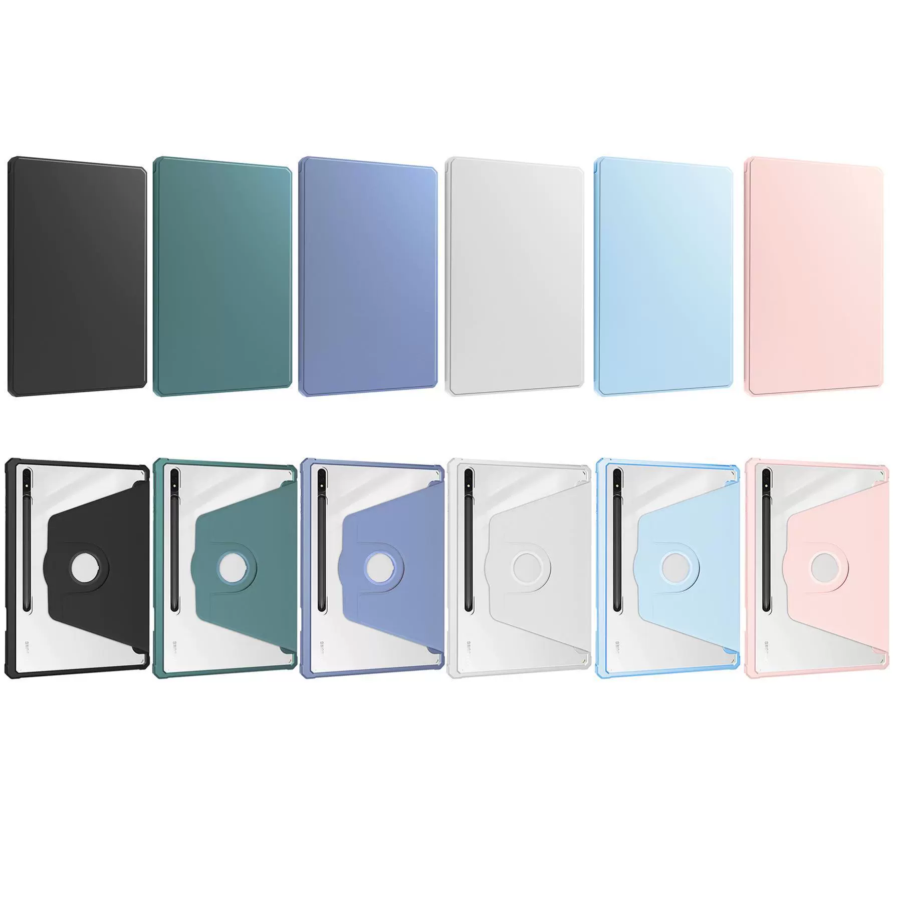 Suitable for Samsung S6Lite Case A8 X200 Acrylic T970 Rotating Cortex S8/S7 tablet hard shell