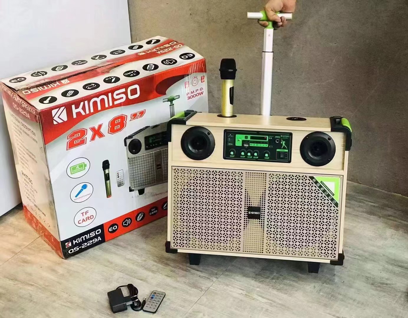 Nuevo QS - 229A doble altavoz Bluetooth inalámbrico de 8 pulgadas altavoz doble altavoz al aire libre alto volumen de baile cuadrado de alta calidad de sonido image 6