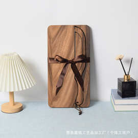 跨境木质面包刀砧板套装磁吸面包刀切片器烘焙露营便携吐司锯齿刀