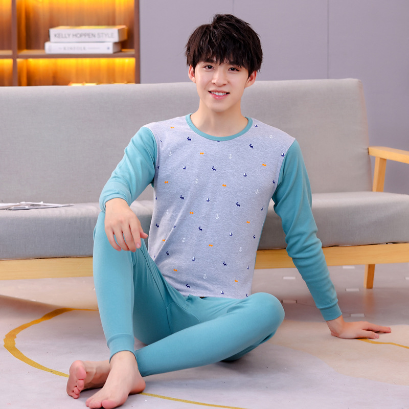 Ropa de otoño juvenil pantalones largos conjunto de ropa interior para niños medianos y grandes niños y niñas suéter de algodón niñas suéter línea conjunto de pantalones