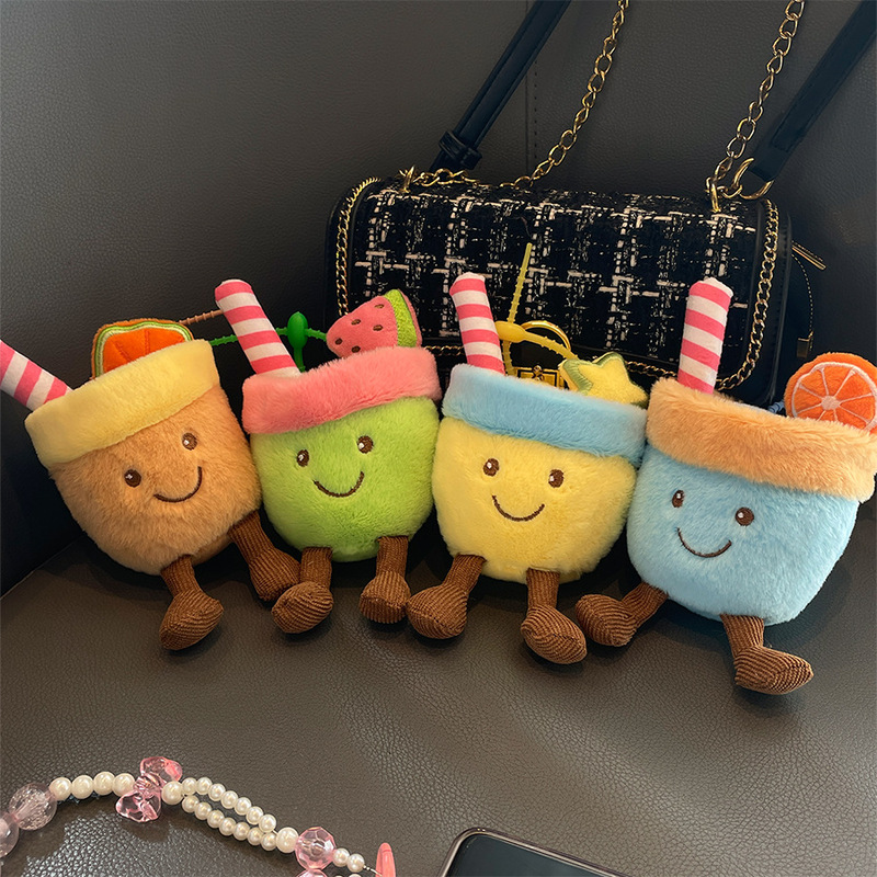 楽しいドリンクぬいぐるみペンダントクリエイティブミルクティーカップキーホルダーグリッパー人形小学生賞品|undefined