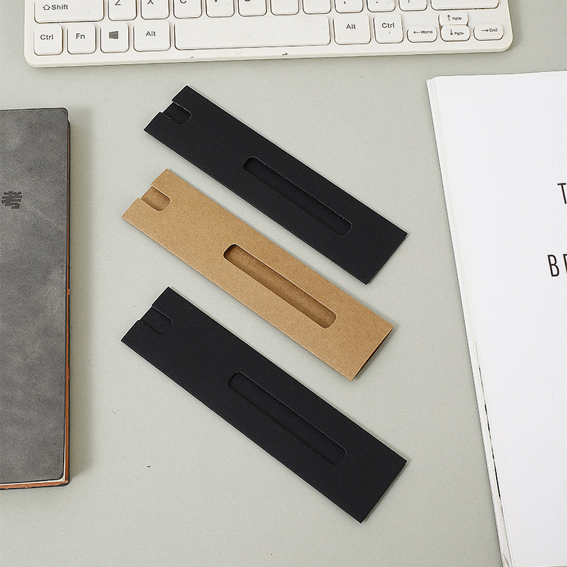 Spot Kraft paper pen case simple two-end pen case creative pen packaging universal pen case wholesale can add logo