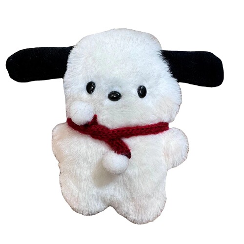 Pacha dog doll pendant, milk puff puppy pendant, Little Red Book same style creative doll, plush bag pendant