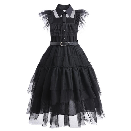 Wednesday Halloween children Adams black dress cosplay costumes evening dress accessories one size fits all