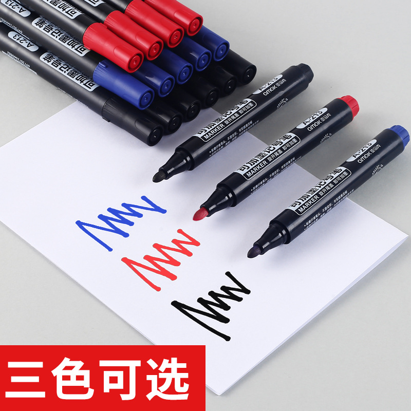 Pluma de marcado pluma de la logística pluma de marcado negro aceitoso marca cabeza grande pluma Express puede agregar tinta gruesa pluma de cabeza