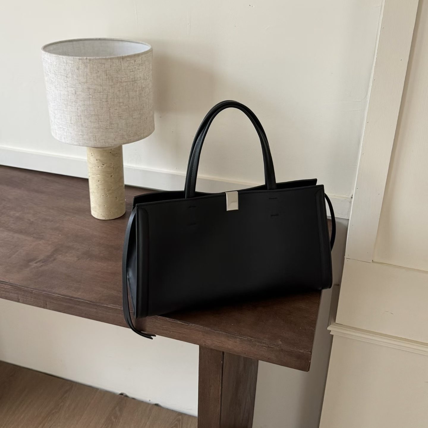 [French Style Bag] Ins New Niche Minimalist Handbag Fashion Versatile Top Grain Cowhide Crossbody Bag Genuine Leather - Thumbnail 6