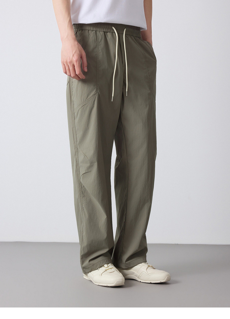 Quần jogger nam dáng rộng thùng thình phong cách thể thao thành phố, cạp chun — đen chi tiết 15