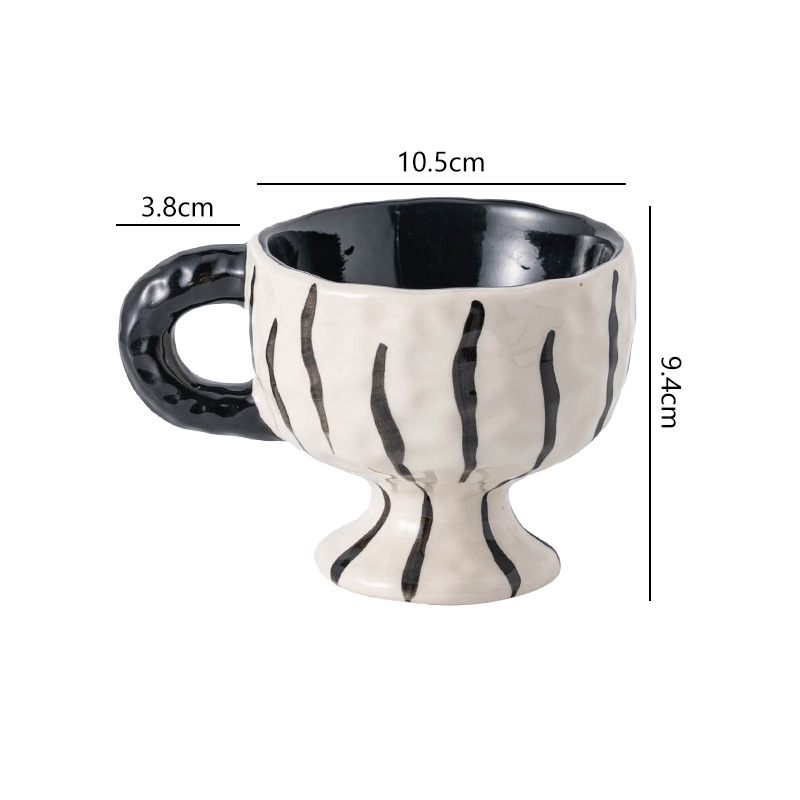 Taza creativa de cerámica simple personalizada, pellizco a mano, pareja irregular, taza para beber, taza de té, taza de café alta