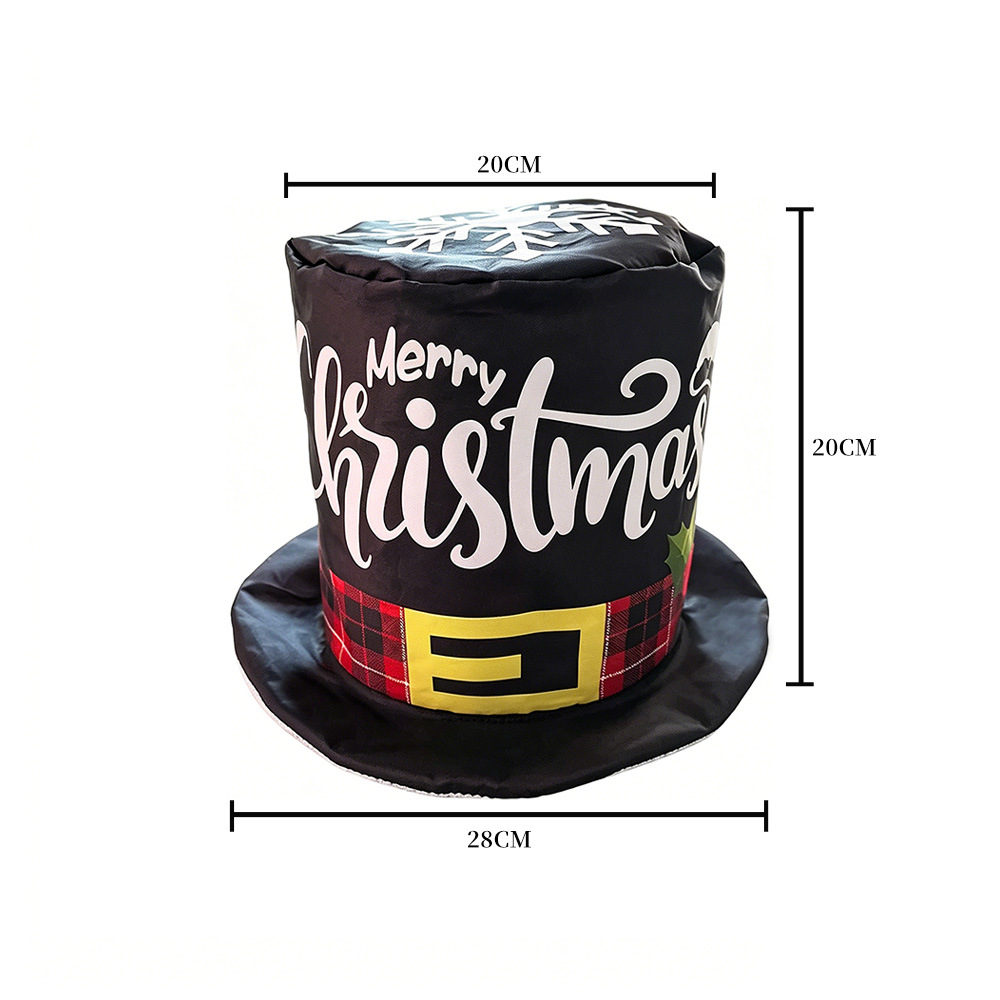 Nuevo sombrero de Navidad transfronterizo de EE.UU. Tío Sam sombrero navideño accesorios de decoración de dibujos animados para niños sombrero alto sombrero superior image 6