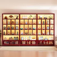 Bogu shelf non-solid wood new Chinese tea shelf storage tea cabinet tea room ornament tea tea set storage display cabinet
